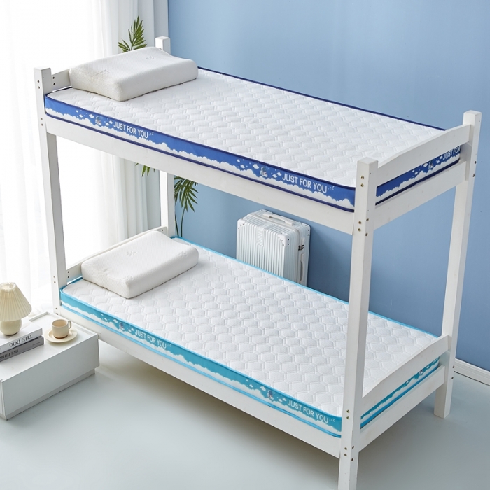 91家纺网 家纺一手货源 找家纺 时奥家纺 2023新款学生宿舍乳胶海绵床垫 海洋蓝