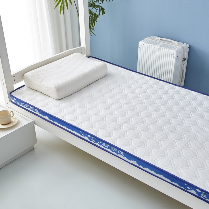 91家纺网 家纺一手货源 找家纺 时奥家纺 2023新款学生宿舍乳胶海绵床垫 海洋蓝