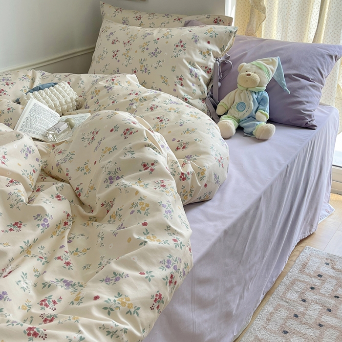 91家纺网 家纺一手货源 找家纺 （总）昔可 2023新款亲肤韩系全棉绑带款四件套