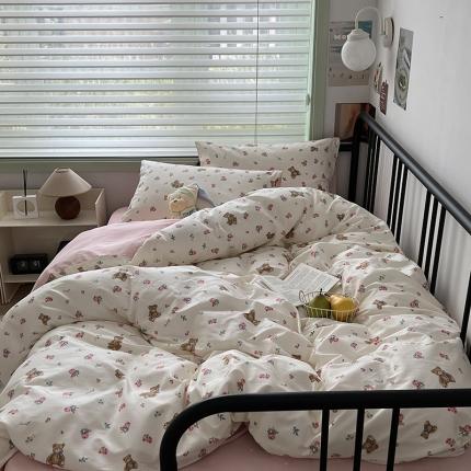 91家纺网 家纺一手货源 找家纺 （总）昔可 2023新款全棉卡通小清新四件套