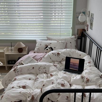 （总）昔可 2023新款全棉卡通小清新四件套