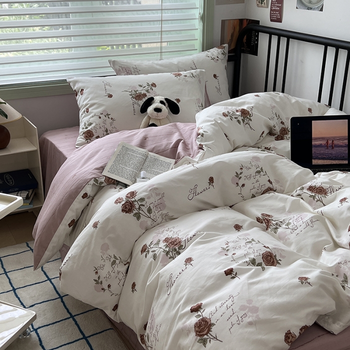 91家纺网 家纺一手货源 找家纺 （总）昔可 2023新款全棉卡通小清新四件套