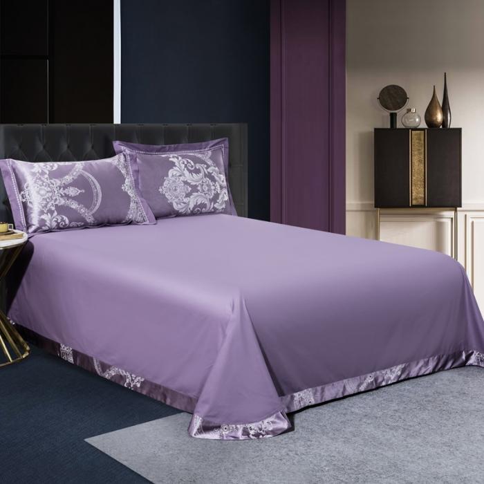 91家纺网 家纺一手货源 找家纺 天丝刺绣贡缎提花全棉四件套