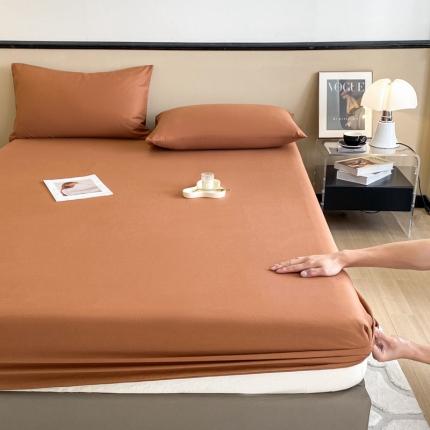 丽美人 2023新款40支纯色全棉床笠 摩卡棕