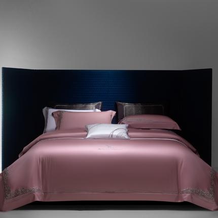 91家纺网 家纺一手货源 找家纺 诗黛尔 长绒棉刺绣四件套-莫拉塔系列 黛雅莎