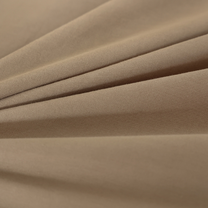 91家纺网 家纺一手货源 找家纺 万盛家纺 2025新款全棉水洗棉拼色四件套 浅咖拼软桃