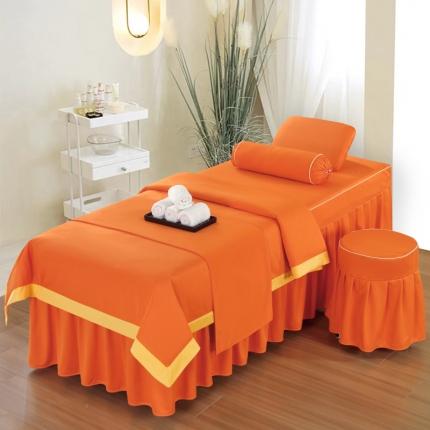 依然佳 2023新款美容床罩系列 橙+黄
