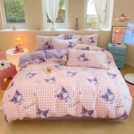 桃子 2023新款三丽鸥正版授权纯棉印花系列四件套库洛米之心