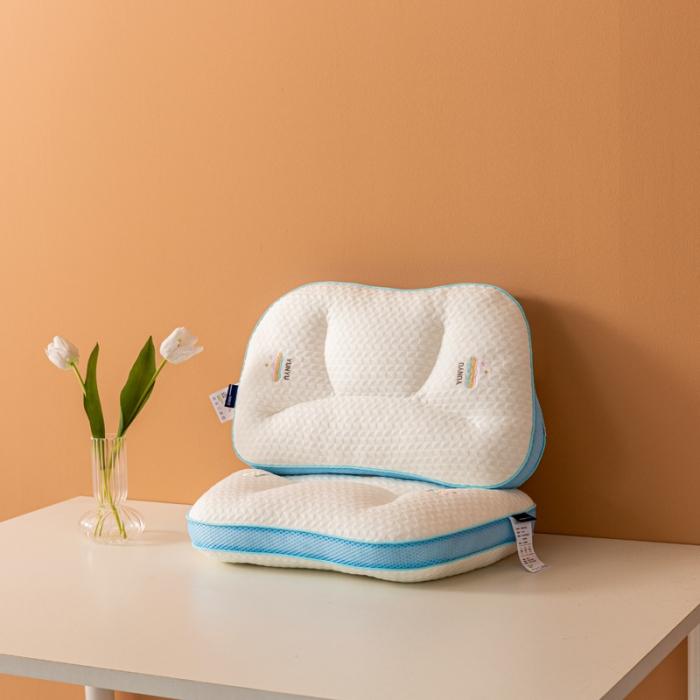 91家纺网 家纺一手货源 找家纺 2023新款天丝针织棉彩虹儿童枕头枕芯