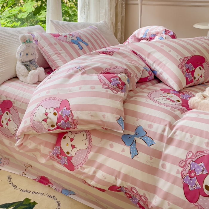 91家纺网 家纺一手货源 找家纺 感遇 2023新款三丽鸥卡通四件套 美乐蒂