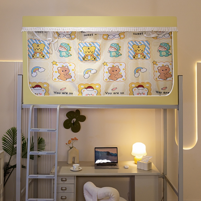 91家纺网 家纺一手货源 找家纺 青竹苑 2023新款强遮光涂银公主风学生蚊帐 动物派对