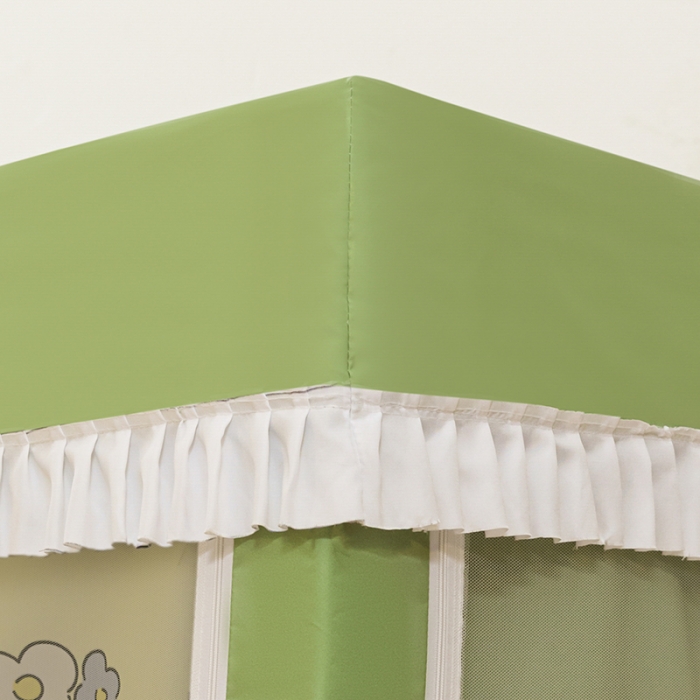 91家纺网 家纺一手货源 找家纺 青竹苑 2023新款强遮光涂银公主风学生蚊帐 兔兔和熊熊