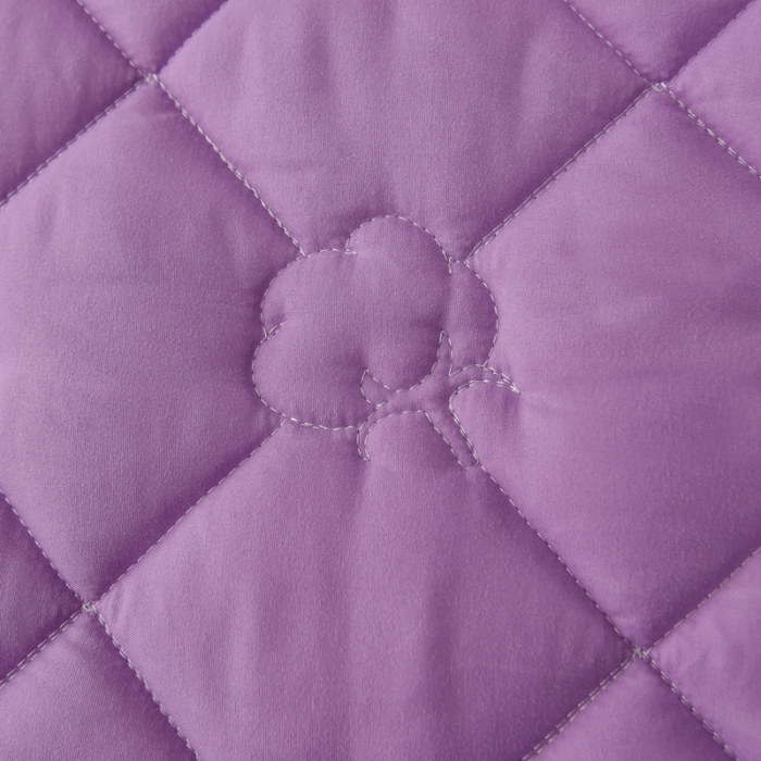 91家纺网 家纺一手货源 找家纺 A类新疆棉花填充夹棉床笠母婴级床笠单件纯色床罩保护罩套全包围 紫