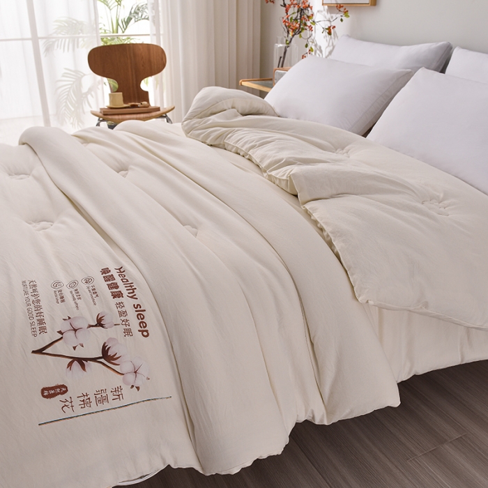 91家纺网 家纺一手货源 找家纺 总富威堡A类新疆棉花被子带皱水洗棉冬被被芯春秋被四季盖被单人双人