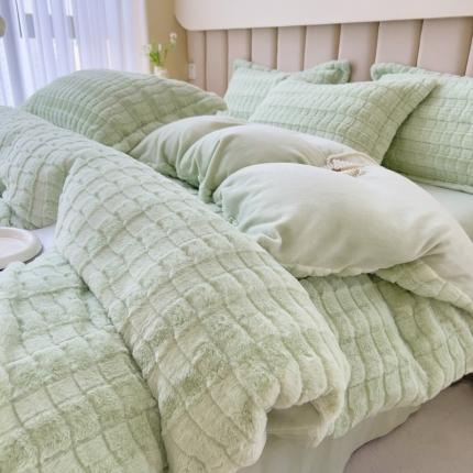 91家纺网 家纺一手货源 找家纺 （总）人人爱 2025新款兔兔绒保暖四件套