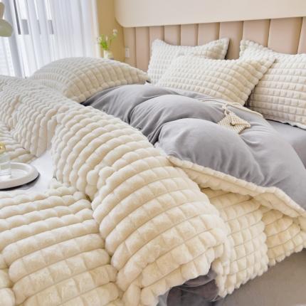 91家纺网 家纺一手货源 找家纺 （总）人人爱 2025新款兔兔绒保暖四件套