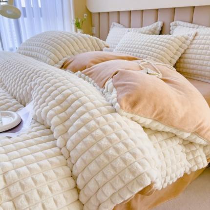 91家纺网 家纺一手货源 找家纺 （总）人人爱 2025新款兔兔绒保暖四件套