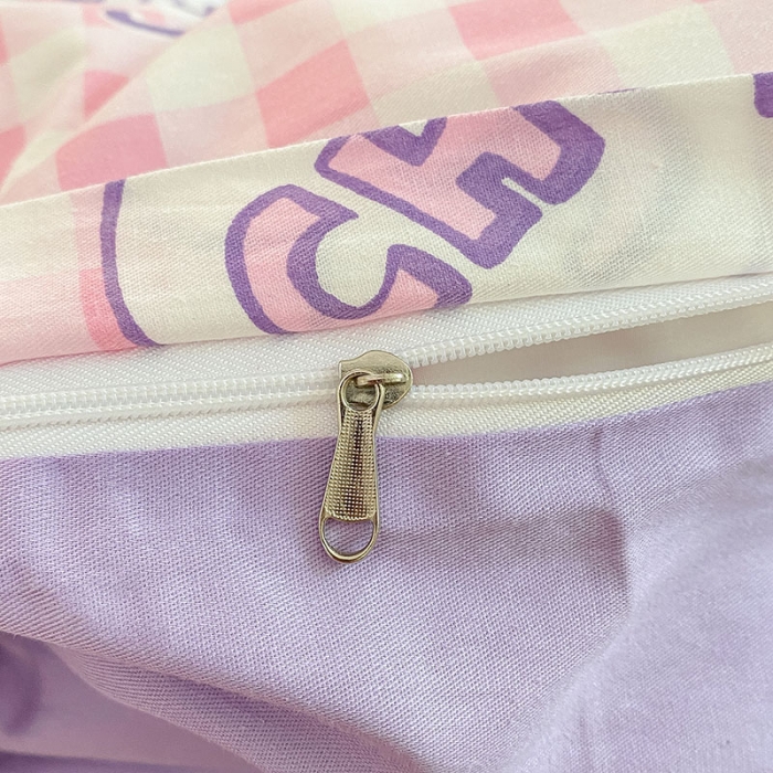 91家纺网 家纺一手货源 找家纺 金爱家 2023新款三丽鸥正版授权纯棉印花系列四件套 棉三丽鸥-库洛米之心