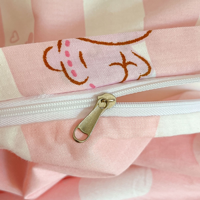 91家纺网 家纺一手货源 找家纺 金爱家 2023新款三丽鸥正版授权纯棉印花系列四件套 棉三丽鸥-甜甜美乐蒂