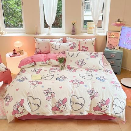 金爱家 2023新款三丽鸥正版授权纯棉印花系列四件套 棉三丽鸥-樱桃美乐蒂