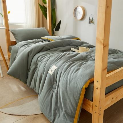 91家纺网 家纺一手货源 找家纺 格子铺 2024新款学生立体棉花被 立体-绿