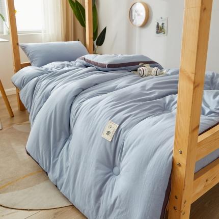 格子铺 2024新款学生立体棉花被 立体-蓝