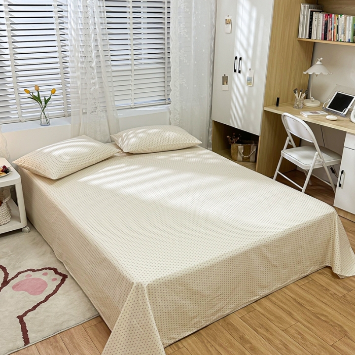 91家纺网 家纺一手货源 找家纺 洋铭区 2023新款全棉单品床单 小紫爱心