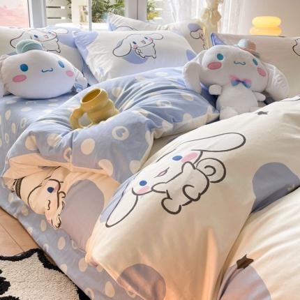 91家纺网 家纺一手货源 找家纺 （总）暮思 2023新款正版授权三丽鸥全棉四件套系列