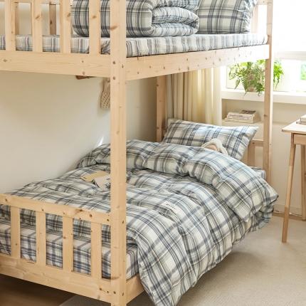 91家纺网 家纺一手货源 找家纺 （总）寐眠 2023新款全棉色织水洗棉学生三件套