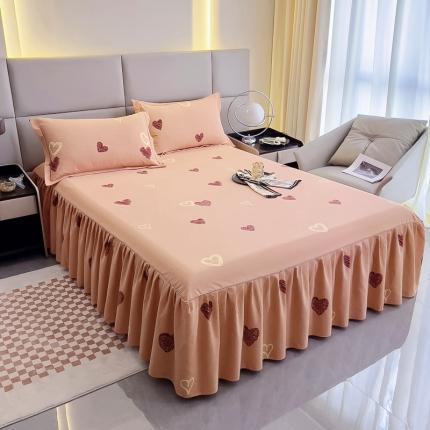 91家纺网 家纺一手货源 找家纺 （总）名优 2023新款全棉生态加厚磨毛四件套单品系列-床裙款