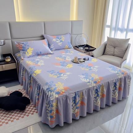 91家纺网 家纺一手货源 找家纺 （总）名优 2023新款全棉生态加厚磨毛四件套单品系列-床裙款