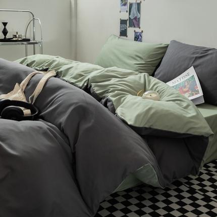 91家纺网 家纺一手货源 找家纺 （总）芷凡家纺 2023新款水洗磨毛双拼四件套