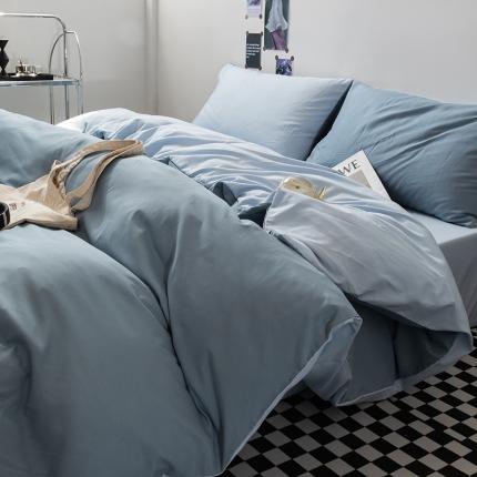 91家纺网 家纺一手货源 找家纺 （总）芷凡家纺 2023新款水洗磨毛双拼四件套