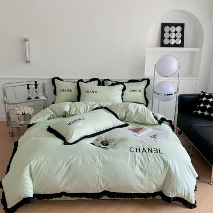 91家纺网 家纺一手货源 找家纺 （总）吾欢心 2025秋冬新款华夫格暖小棉小香风邂逅系列四件套