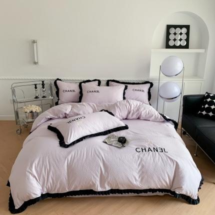 91家纺网 家纺一手货源 找家纺 （总）吾欢心 2025秋冬新款华夫格暖小棉小香风邂逅系列四件套