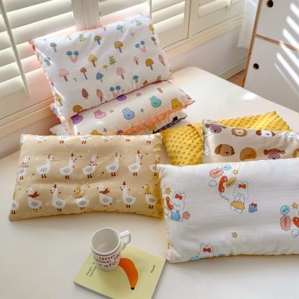 （总）希诺 2023新款全棉婴幼儿双层纱儿童可拆洗豆豆枕午睡枕