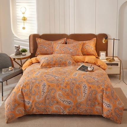 91家纺网 家纺一手货源 找家纺 （总）雲归梦 2023新款全棉AB版加厚四件套