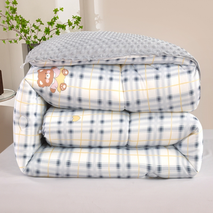 91家纺网 家纺一手货源 找家纺 （总）好欣怡 2024新款针织棉冬被春秋被豆豆被玉米被被芯直播