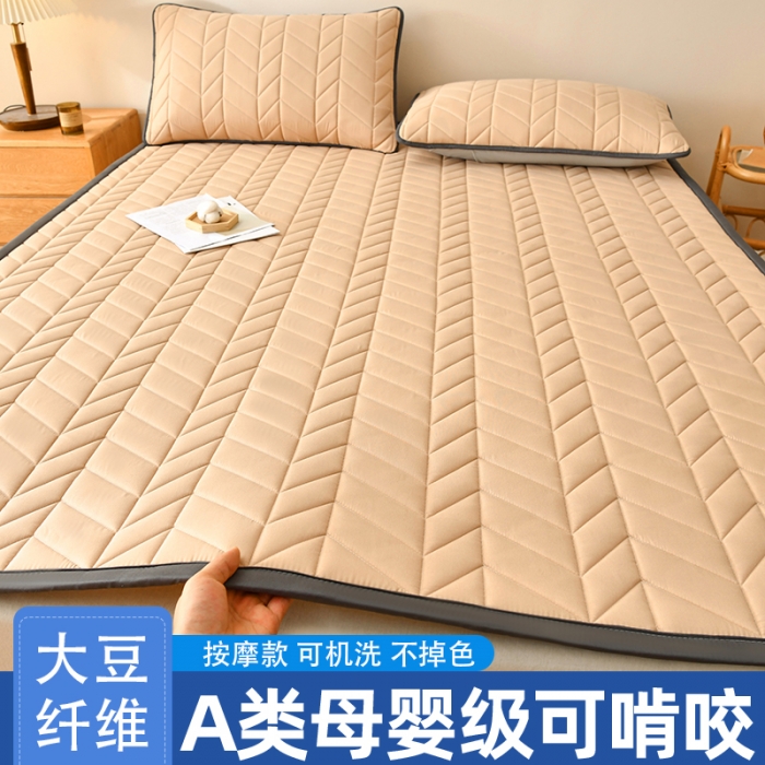91家纺网 家纺一手货源 找家纺 （总）梦初语 大豆纤维床垫家用薄款防滑垫被褥子宿舍学生单双人垫子 