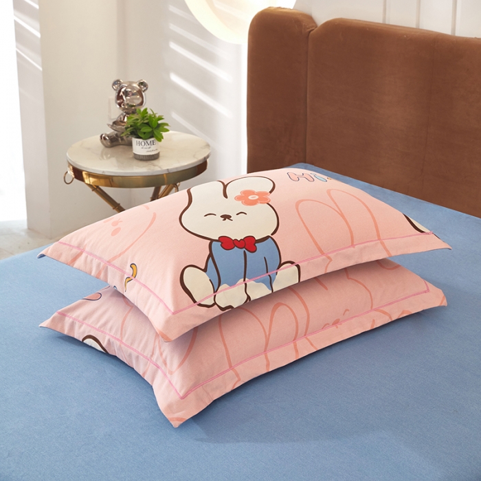 91家纺网 家纺一手货源 找家纺 雲归梦 2023新款全棉AB版加厚四件套 摇篮曲 粉