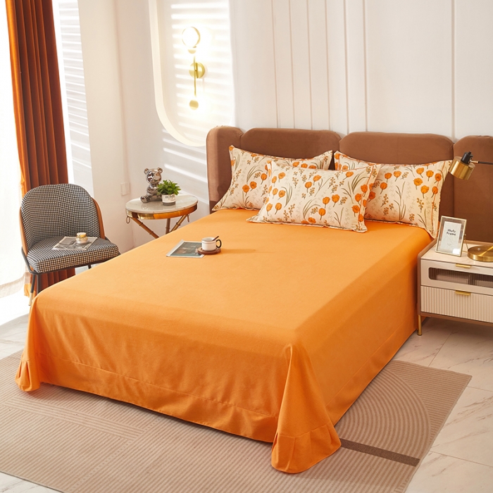 91家纺网 家纺一手货源 找家纺 雲归梦 2023新款全棉AB版加厚四件套 简若花境 米