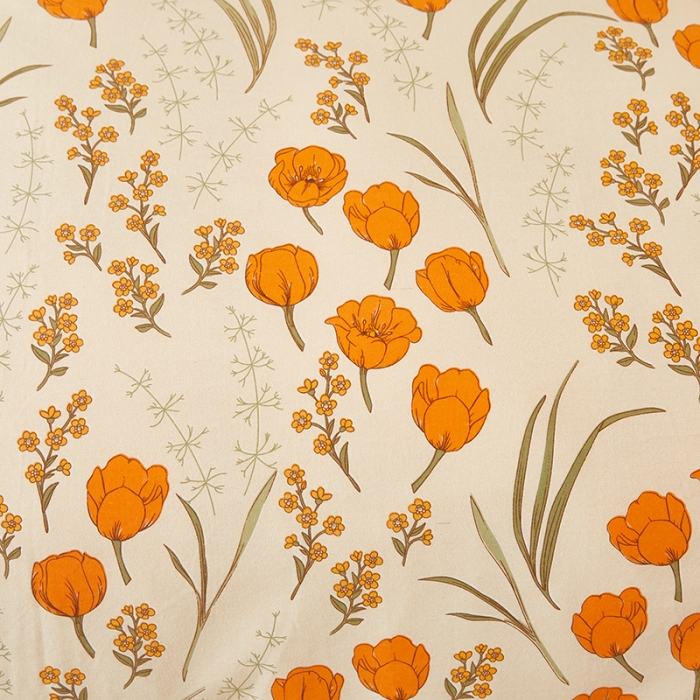 91家纺网 家纺一手货源 找家纺 雲归梦 2023新款全棉AB版加厚四件套 简若花境 米