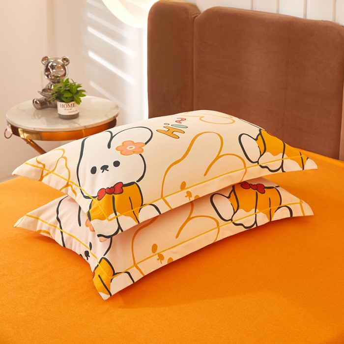 91家纺网 家纺一手货源 找家纺 雲归梦 2023新款全棉AB版加厚四件套 摇篮曲 米