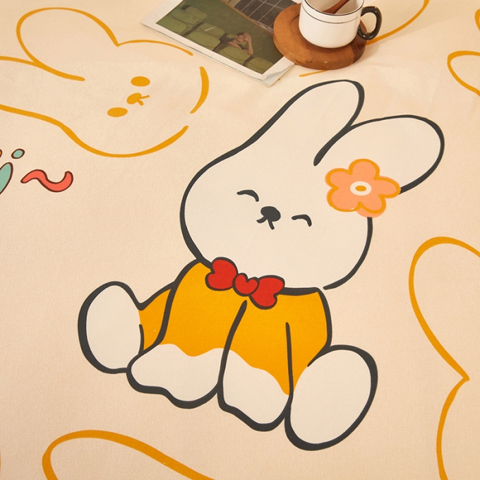 91家纺网 家纺一手货源 找家纺 雲归梦 2023新款全棉AB版加厚四件套 摇篮曲 米