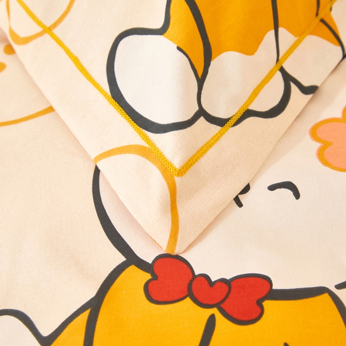 91家纺网 家纺一手货源 找家纺 雲归梦 2023新款全棉AB版加厚四件套 摇篮曲 米