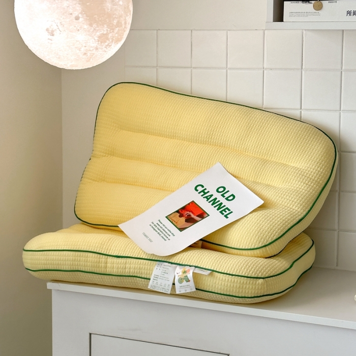 91家纺网 家纺一手货源 找家纺 （总）伟邦枕芯 新款菠萝格纹护颈枕