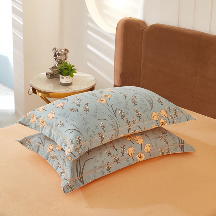 91家纺网 家纺一手货源 找家纺 雲归梦 2023新款全棉AB版加厚四件套 简若花境  兰