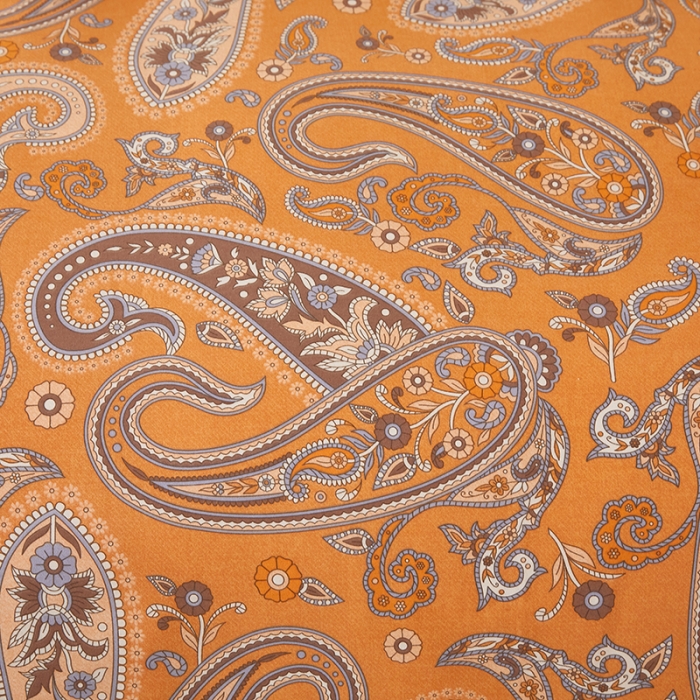 91家纺网 家纺一手货源 找家纺 雲归梦 2023新款全棉AB版加厚四件套 佩兹利 桔