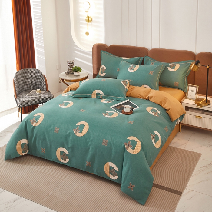 91家纺网 家纺一手货源 找家纺 雲归梦 2023新款全棉AB版加厚四件套 轻奢范