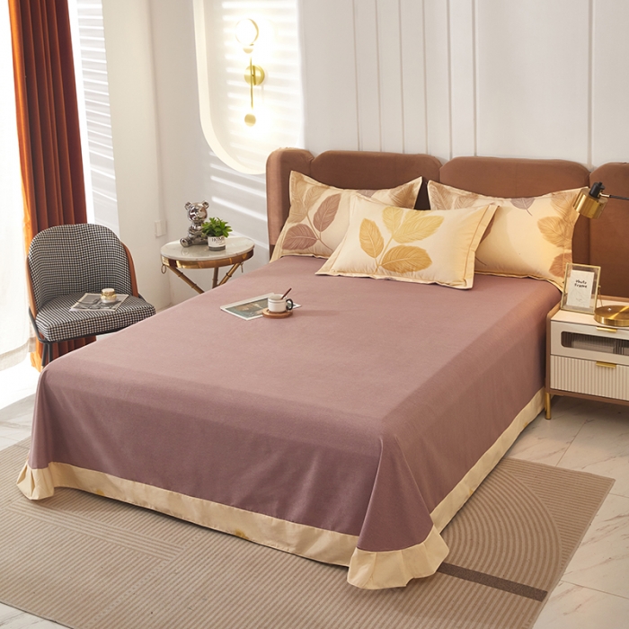 91家纺网 家纺一手货源 找家纺 雲归梦 2023新款全棉AB版加厚四件套 若烟 米